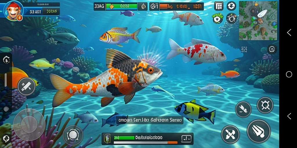 Tampilan gameplay seru dalam game Tembak Ikan 33AG.