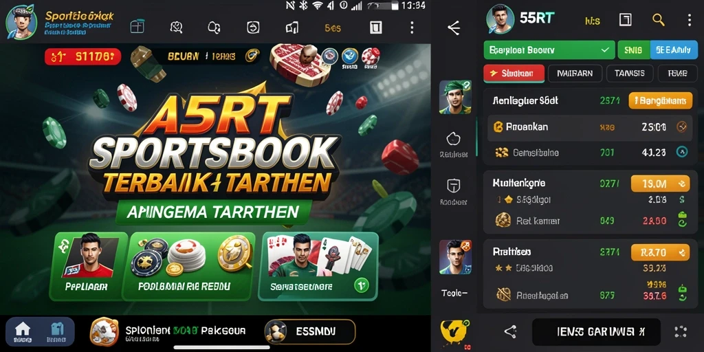 Screenshot 55RT menampilkan fitur taruhan olahraga yang interaktif.
