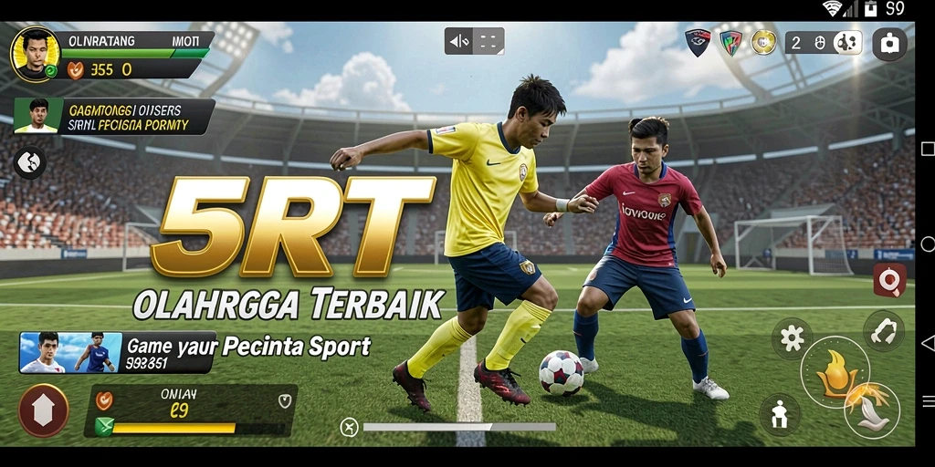 Tampilan utama 5RT dengan aksi seru pada lapangan olahraga.
