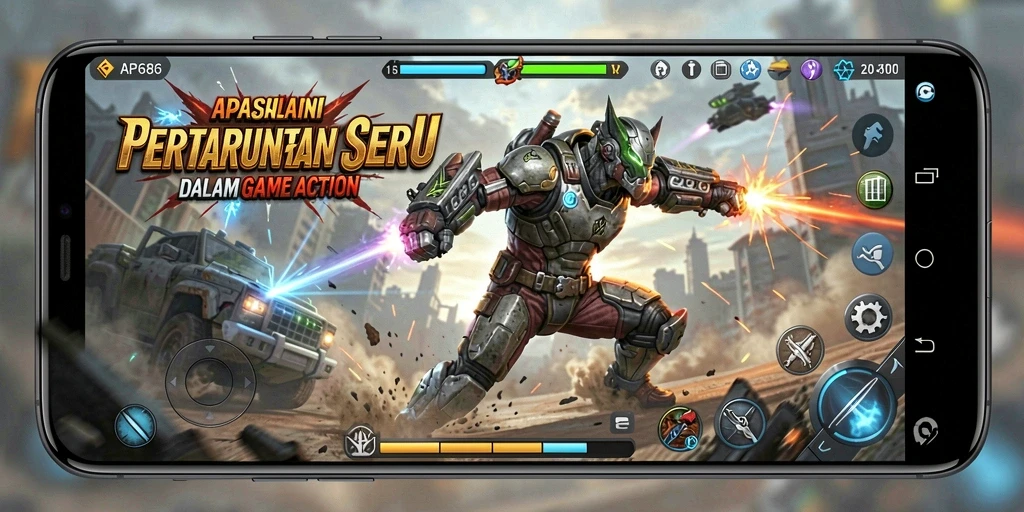 Screenshot utama AP686 menampilkan aksi mendebarkan dalam gameplay.