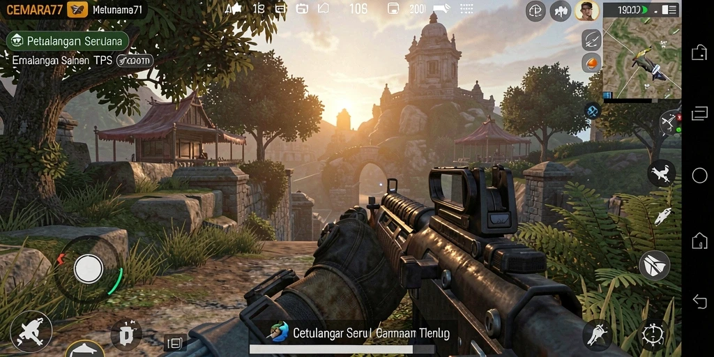 Screenshot memukau dari gameplay CEMARA77 di TPS.