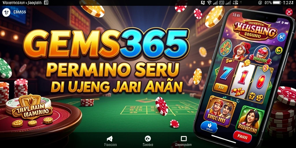 Tampilan gameplay nyata di kasino virtual GEMS365.