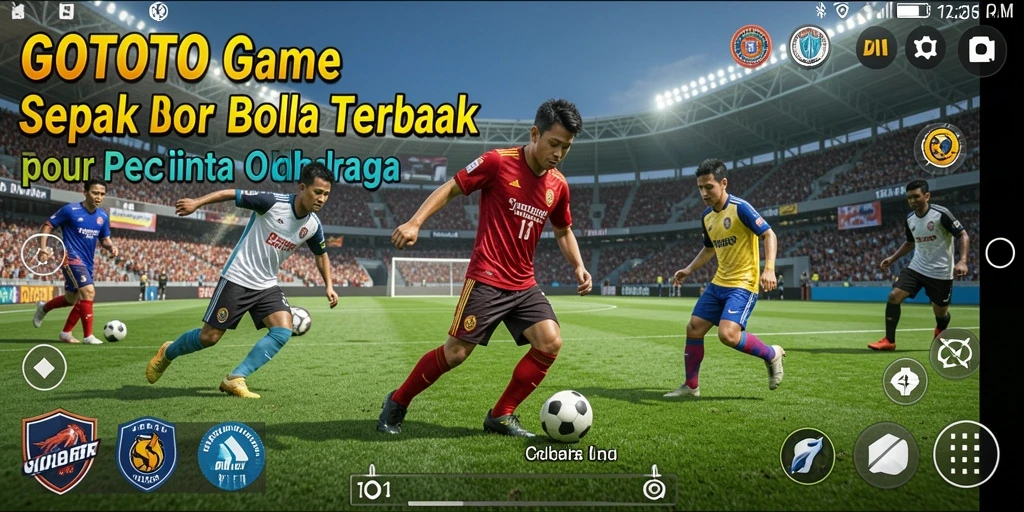 Tampilan gameplay GOTOTO yang intens dan mendebarkan di lapangan.