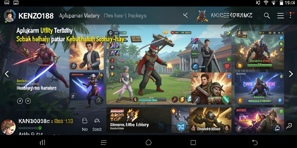 Screenshot aplikasi KENZO188 yang menunjukkan tampilan antarmuka yang ramah pengguna.
