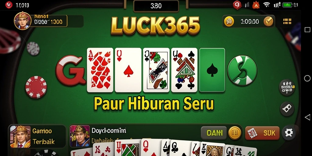 Screenshot utama LUCK365 menampilkan gameplay seru dalam permainan Domino.