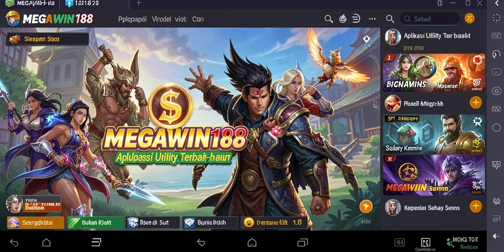 Tampilan antarmuka MEGAWIN188 yang sederhana dan intuitif.