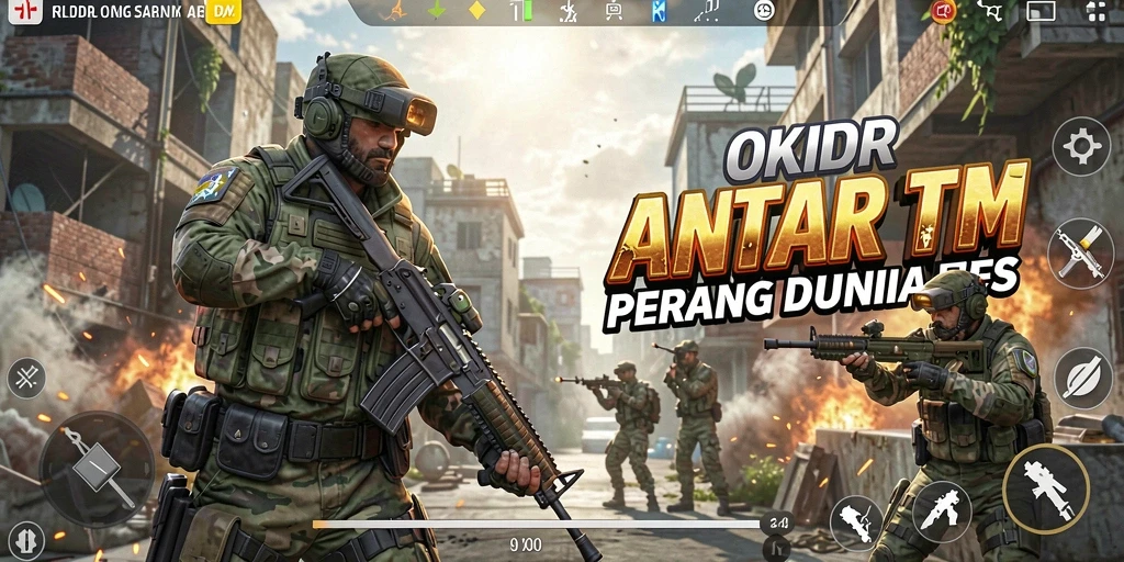 Screenshot OKIDR menampilkan aksi seru dalam gameplay FPS.