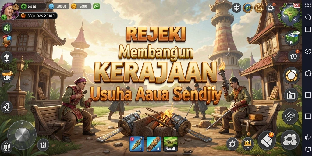 Tangkapan layar utama dari REJEKI menampilkan gameplay Tycoon yang menarik.