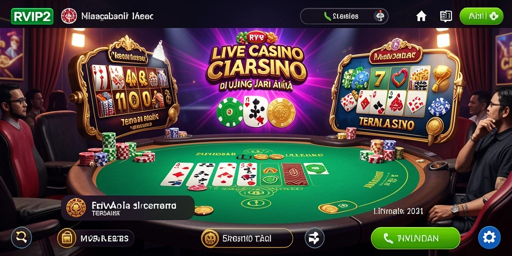 Tampilan gameplay menarik dalam aplikasi Live Casino RVIP2.