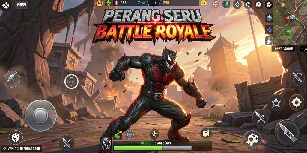Tampilan gameplay seru di medan perang VENOM889.