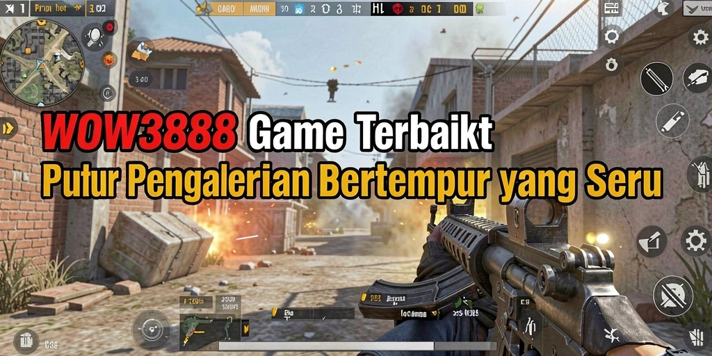 Screenshot gameplay WOW388 menunjukkan aksi tembak-menembak yang intens